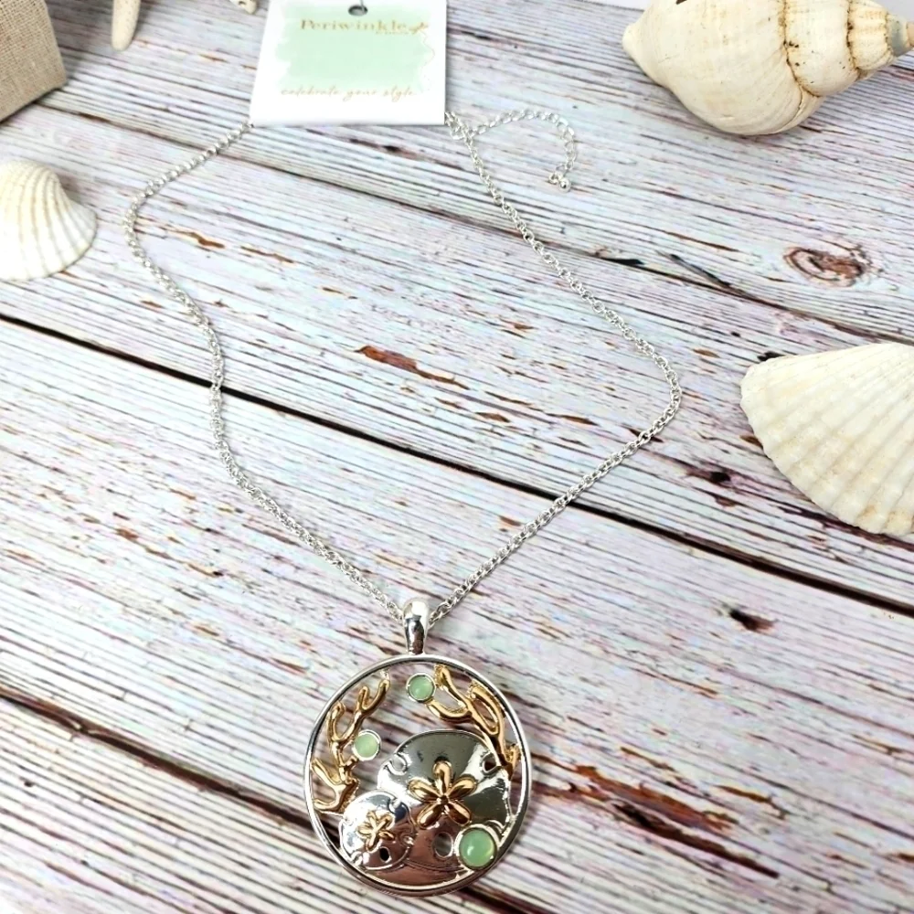 NEW PERIWINKLE BY BARLOW SILVER NECKLACE BEACH COASTAL VACATION‎ - Picture 6 of 9